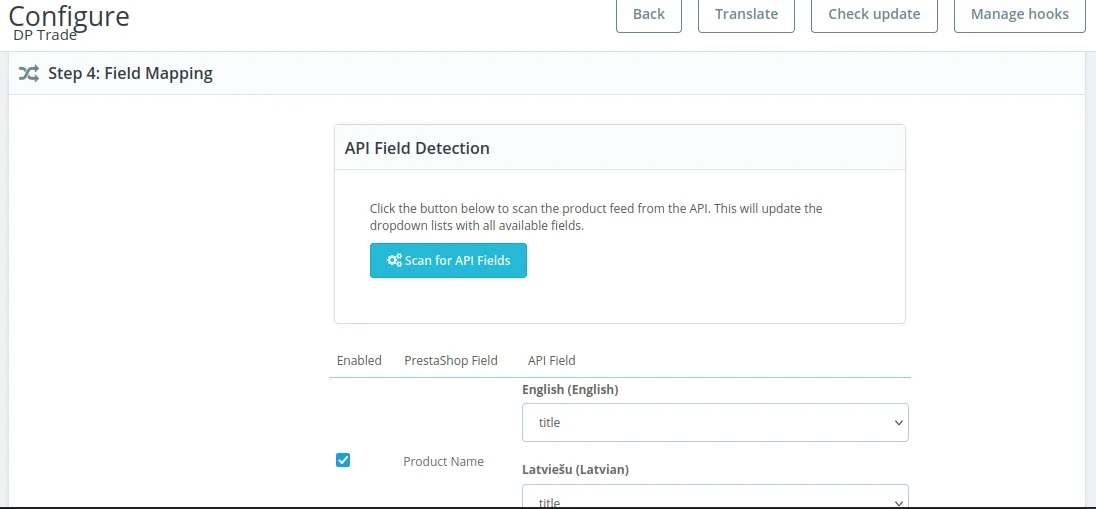 Biuro ABC (ex. DP Trade) products import and orders export module