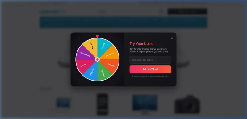 FortuneWheel: Exit Intent Gamification
